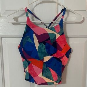 Old Navy Colorful Abstract Crop Top